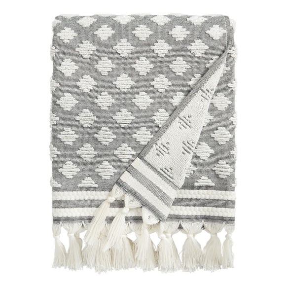 Cost Plus World Market Other - Cost Plus World Market Gray and White Bath Towels